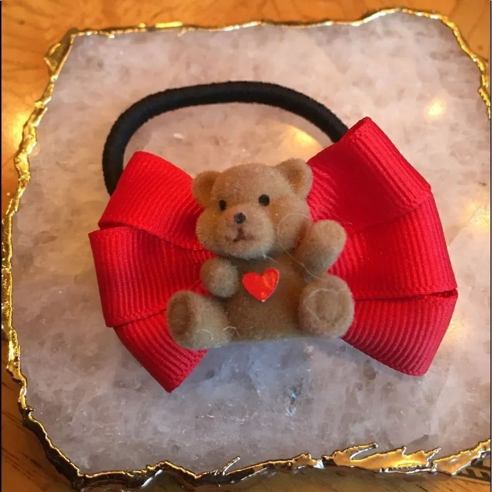 🎃 - Vintage Eighties Teddy Ponytail Holder